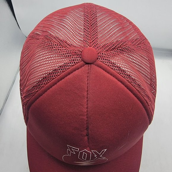 Fox Racing Repented Adults Dark Red Trucker Hat Breathable Adjustable Comfort - Picture 6 of 10
